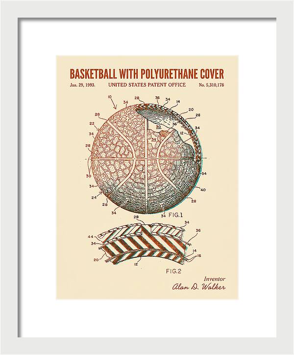 Basketball With Polyurethane Cover Retro Patent Us5310178a