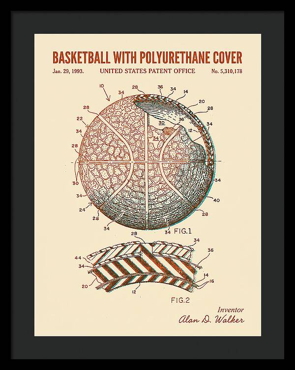 Basketball With Polyurethane Cover Retro Patent Us5310178a