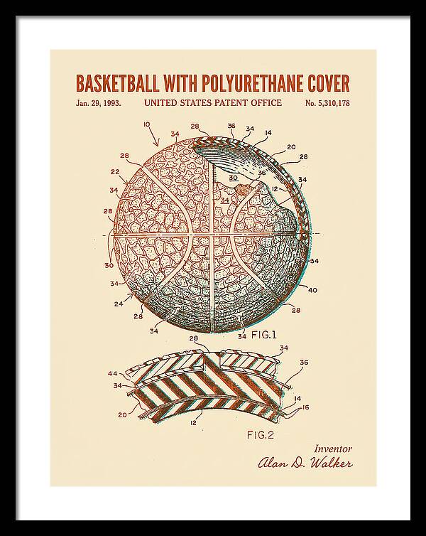 Basketball With Polyurethane Cover Retro Patent Us5310178a