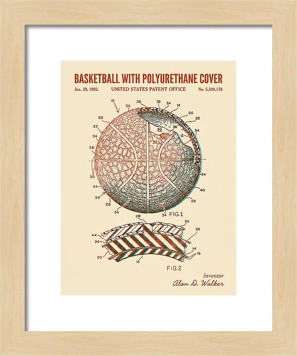 Basketball With Polyurethane Cover Retro Patent Us5310178a