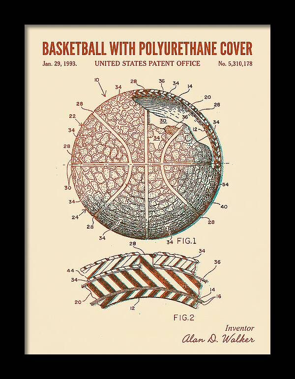 Basketball With Polyurethane Cover Retro Patent Us5310178a