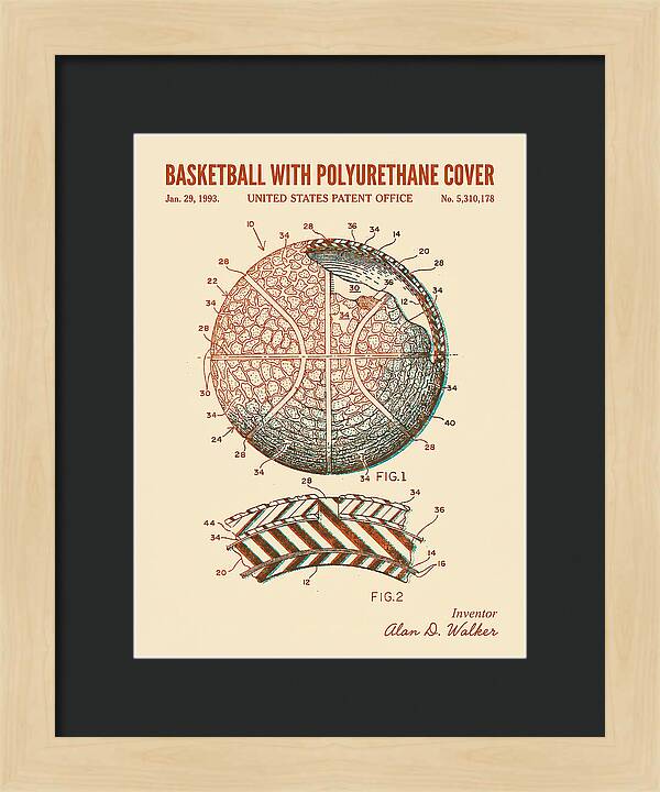 Basketball With Polyurethane Cover Retro Patent Us5310178a