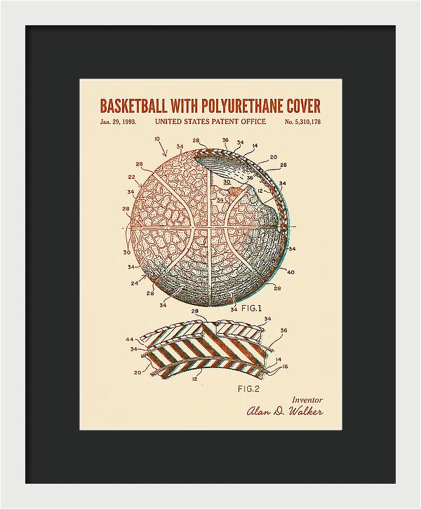 Basketball With Polyurethane Cover Retro Patent Us5310178a
