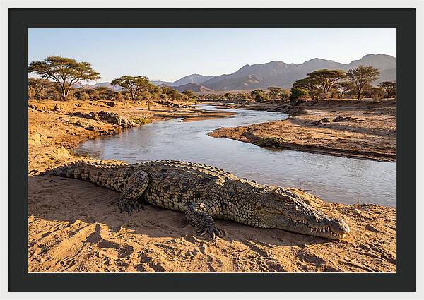 Basking Nile Crocodile