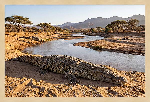 Basking Nile Crocodile