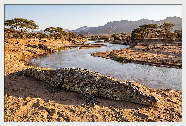 Basking Nile Crocodile