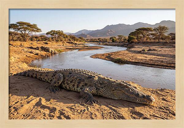 Basking Nile Crocodile