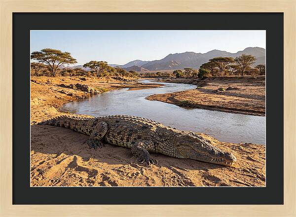 Basking Nile Crocodile