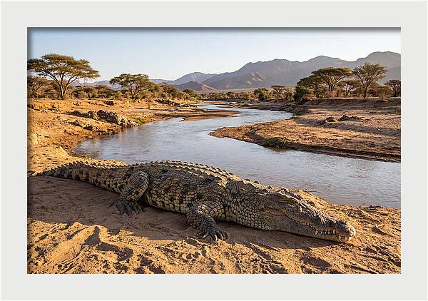 Basking Nile Crocodile
