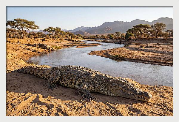 Basking Nile Crocodile