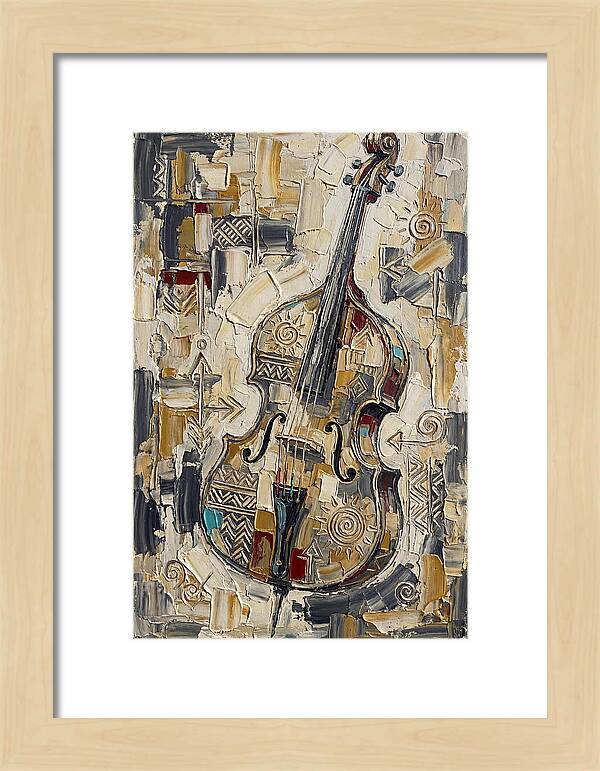 Bass Guitar In Abstract Style