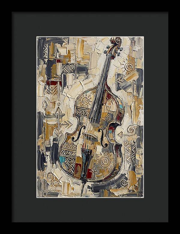 Bass Guitar In Abstract Style