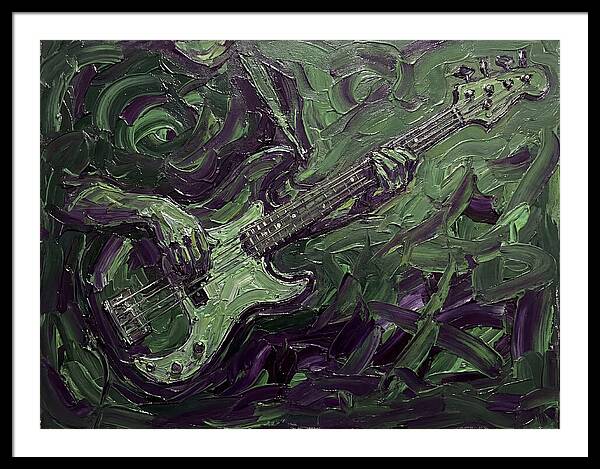 Bass Guitar In Expressionist Style