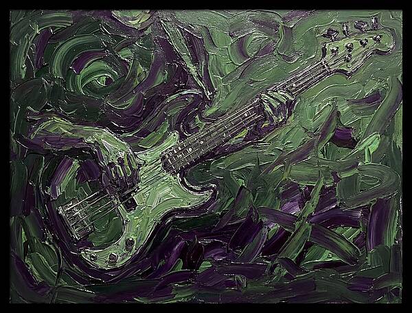 Bass Guitar In Expressionist Style