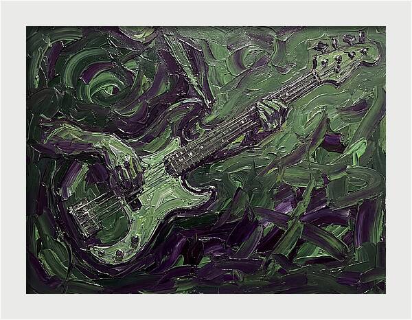Bass Guitar In Expressionist Style