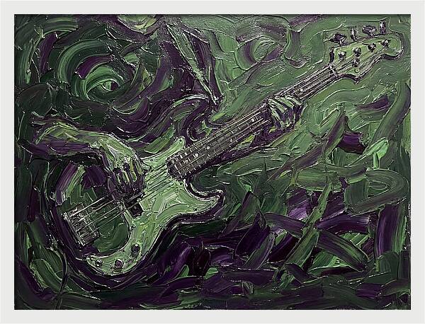 Bass Guitar In Expressionist Style