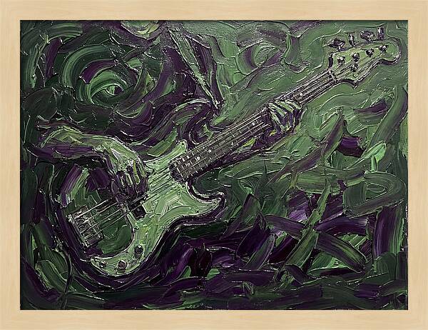 Bass Guitar In Expressionist Style