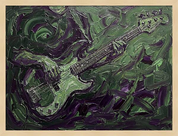 Bass Guitar In Expressionist Style