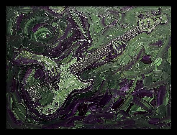 Bass Guitar In Expressionist Style