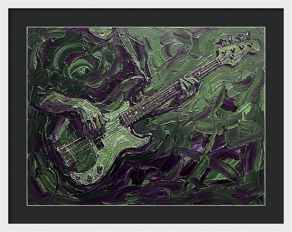 Bass Guitar In Expressionist Style