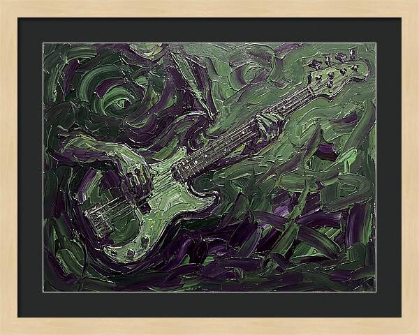 Bass Guitar In Expressionist Style