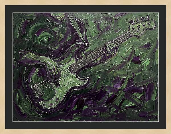 Bass Guitar In Expressionist Style