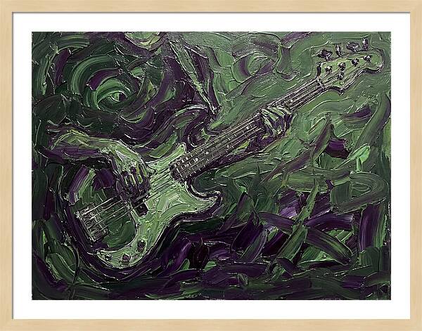 Bass Guitar In Expressionist Style