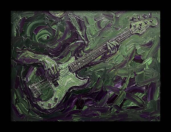 Bass Guitar In Expressionist Style