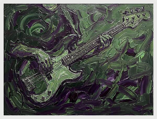 Bass Guitar In Expressionist Style