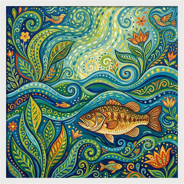 Bass In Vibrant Waters