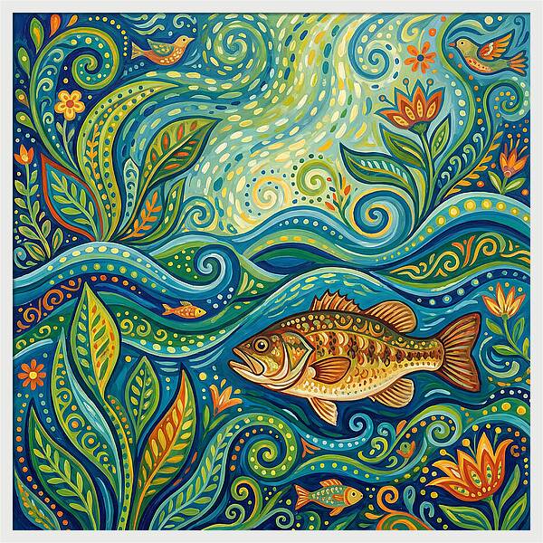 Bass In Vibrant Waters