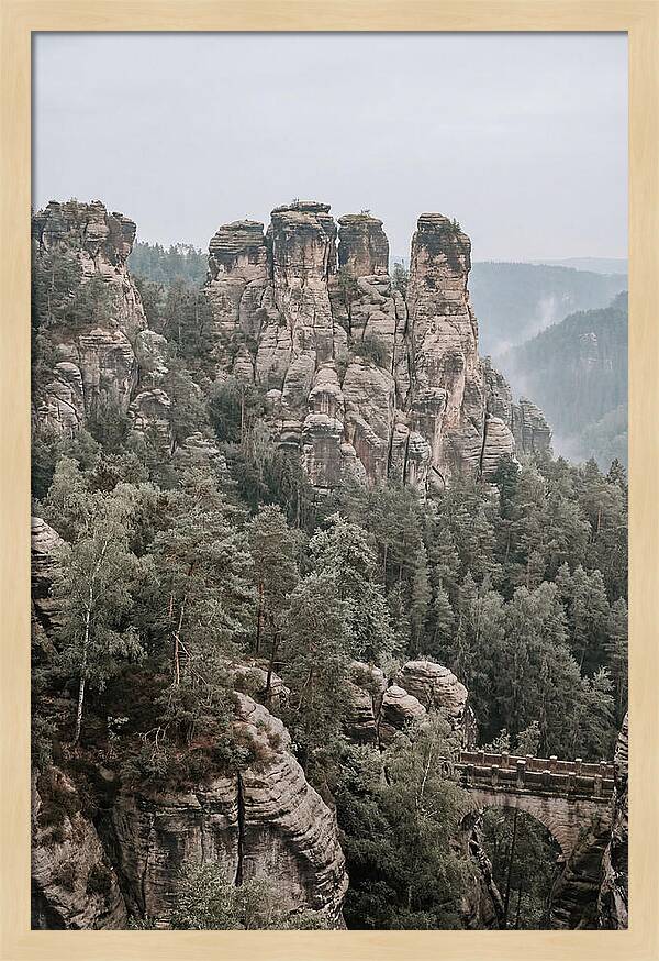 Bastei Rocks Under Tranquil Skies