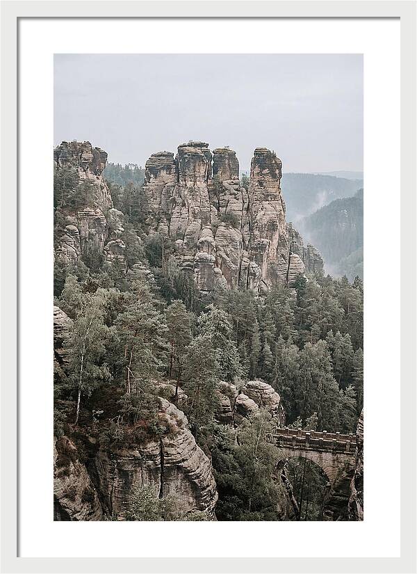 Bastei Rocks Under Tranquil Skies