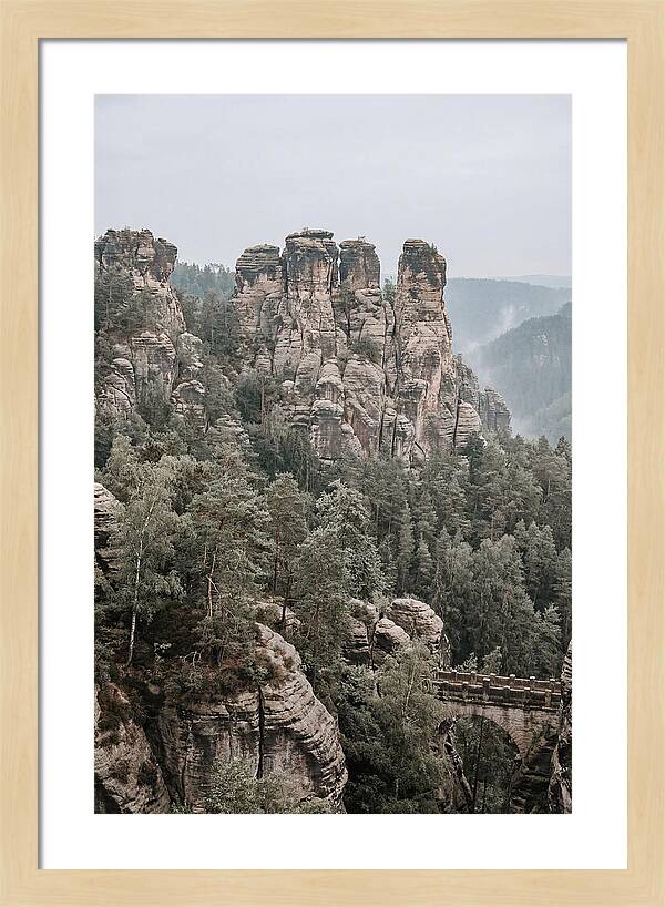 Bastei Rocks Under Tranquil Skies