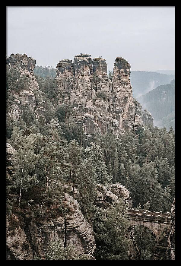 Bastei Rocks Under Tranquil Skies