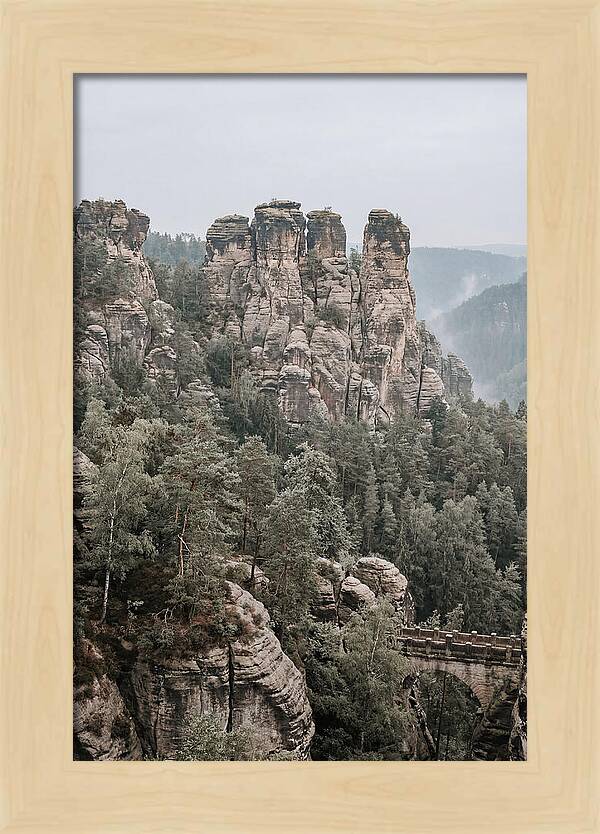Bastei Rocks Under Tranquil Skies