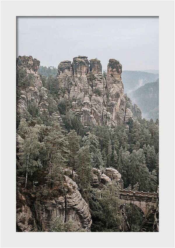Bastei Rocks Under Tranquil Skies