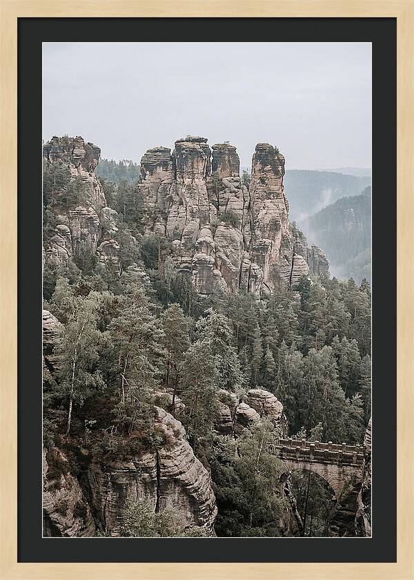 Bastei Rocks Under Tranquil Skies