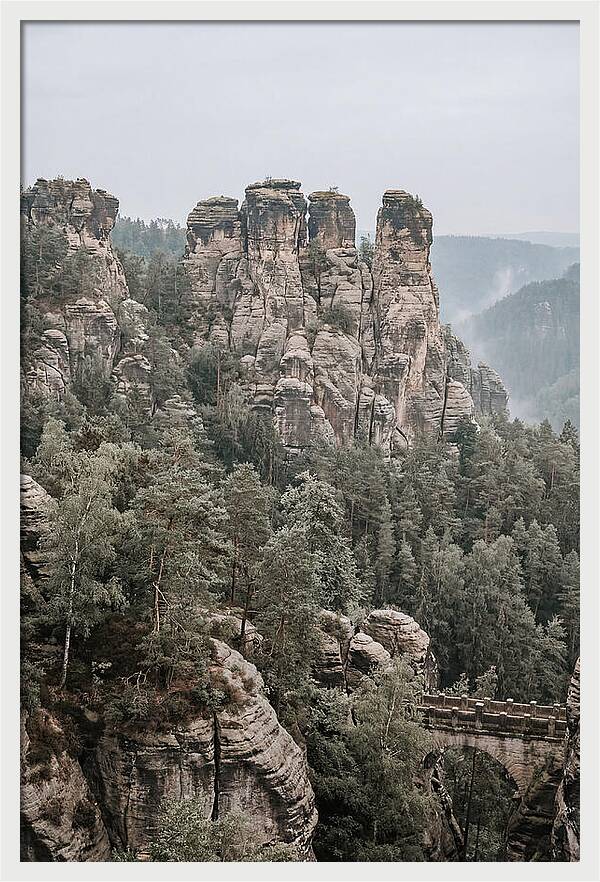 Bastei Rocks Under Tranquil Skies