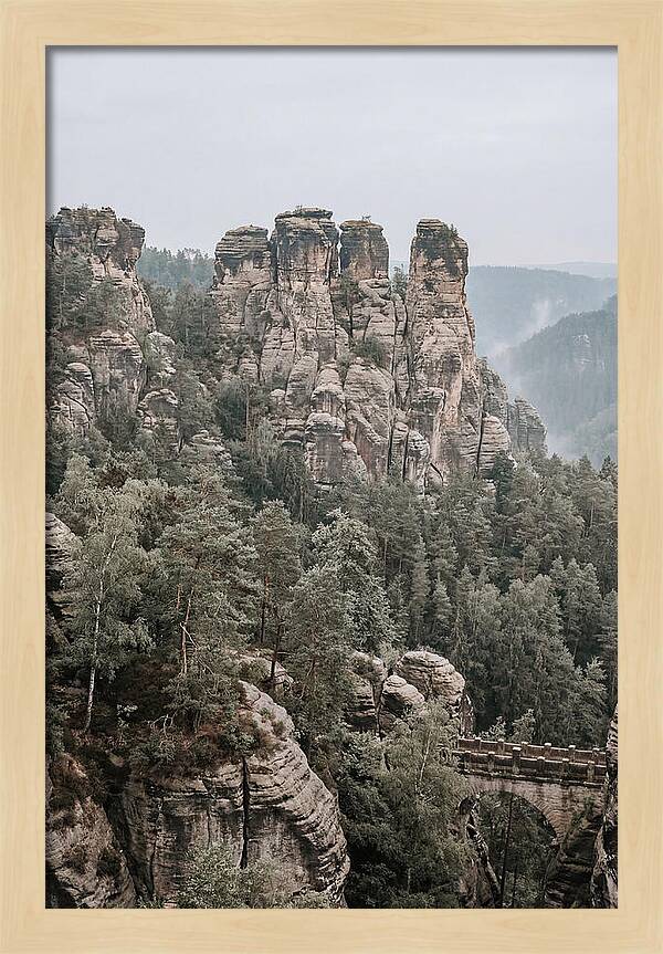Bastei Rocks Under Tranquil Skies