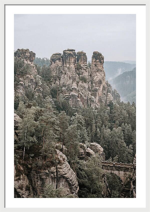 Bastei Rocks Under Tranquil Skies