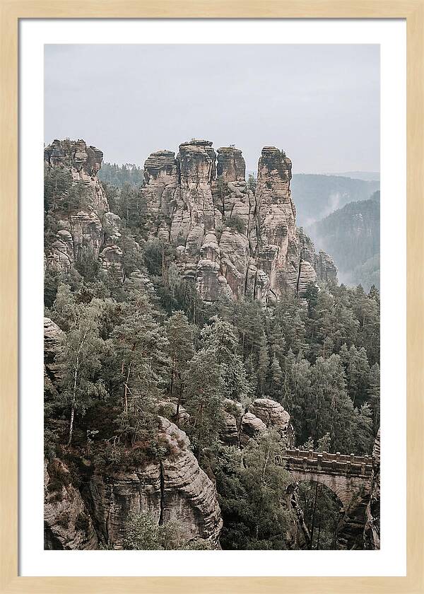 Bastei Rocks Under Tranquil Skies