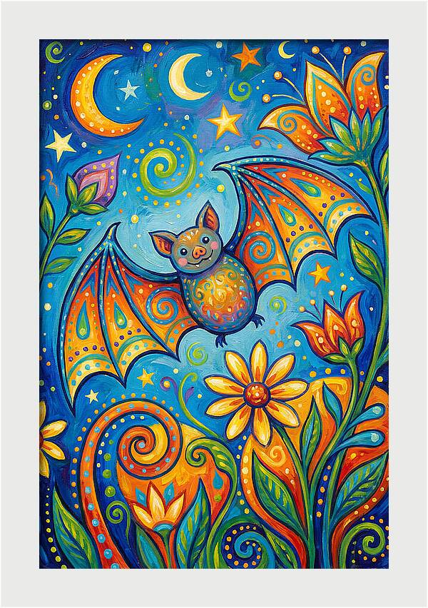 Bat Folk In A Whimsical Garden
