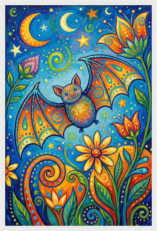 Bat Folk In A Whimsical Garden