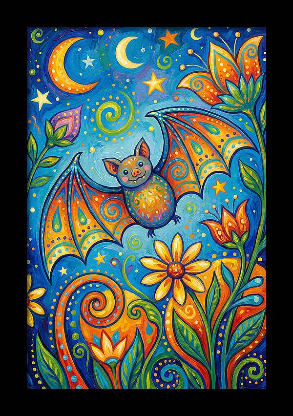 Bat Folk In A Whimsical Garden