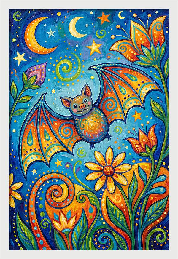 Bat Folk In A Whimsical Garden