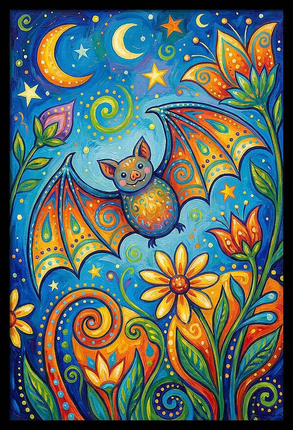 Bat Folk In A Whimsical Garden
