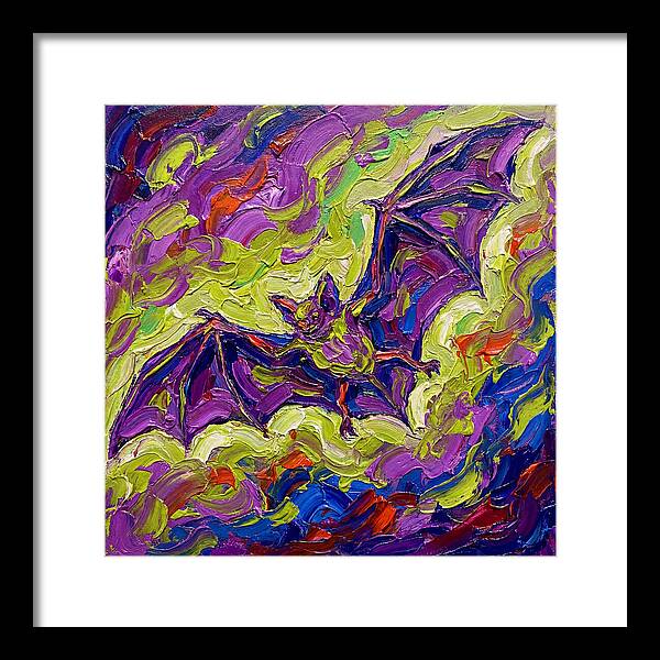 Bat In Vibrant Flight