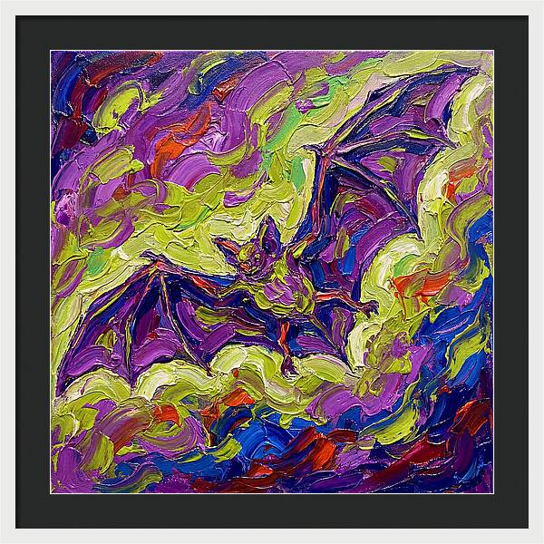 Bat In Vibrant Flight