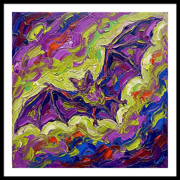Bat In Vibrant Flight